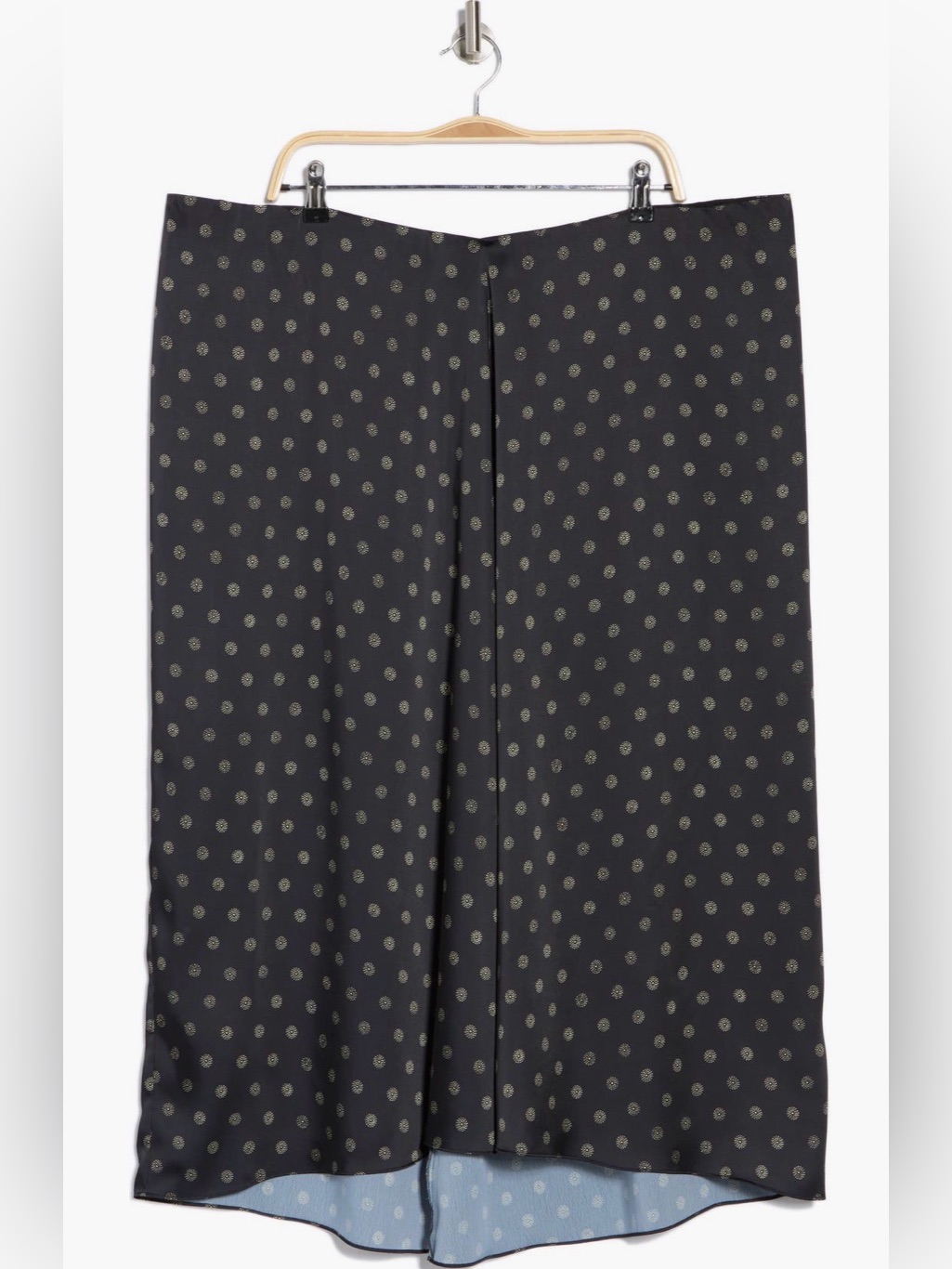 Vince Sun Dot Draped Slip Women's Black Polka Dot Midi Skirt Plus 20 Nwt